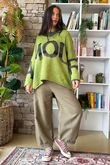 Big Softie Amour Slouch Knit Jumper Olive